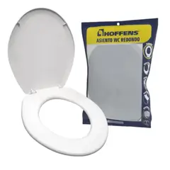 HOFFENS - Asiento Wc Redondo Blanco Tapa Baño Universal Hoffen 40x37cm
