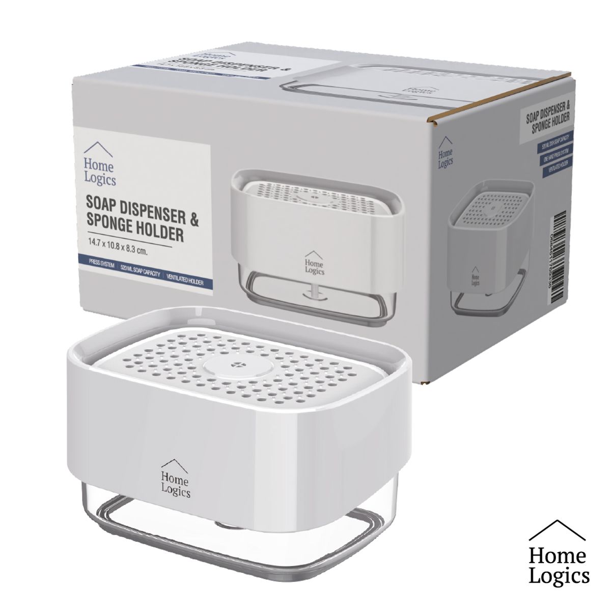 HOME LOGICS - Dispensador Lavalozas con Contenedor 520 ml Home Logics 1 un