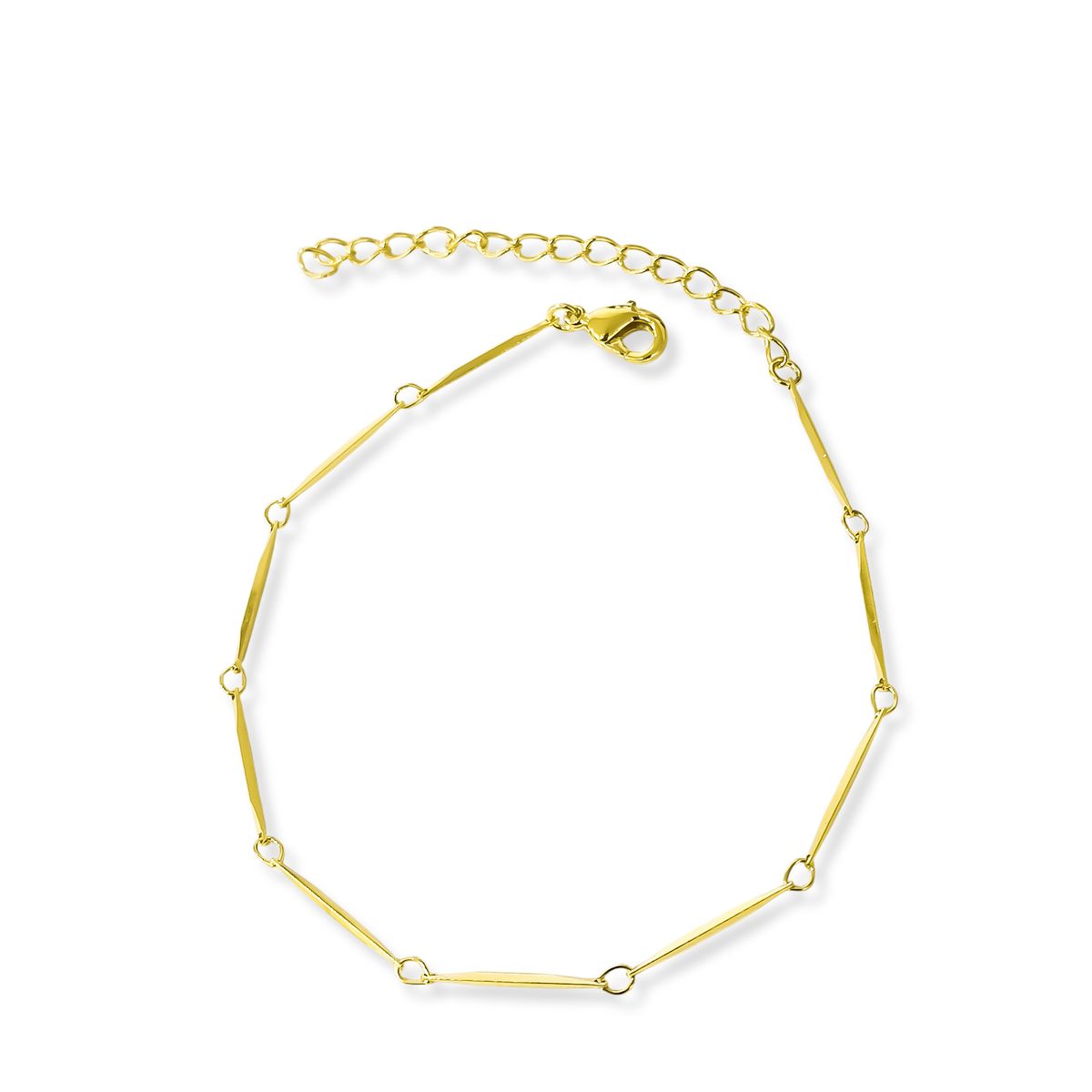 COGGIOLA - Pulsera Palito Facetado Enchapado Oro 18K