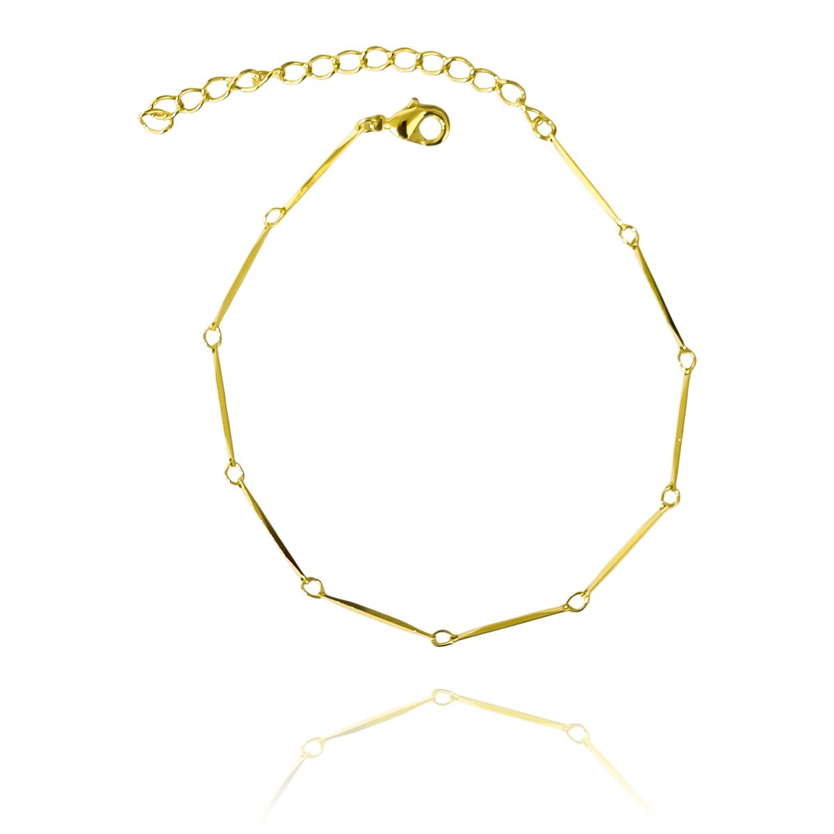 COGGIOLA - Pulsera Palito Facetado Enchapado Oro 18K
