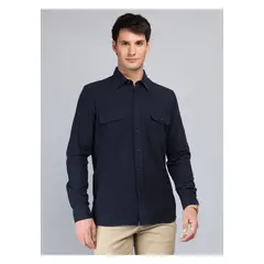 ARROW - Camisa Texturada Regular Fit Azul Marino
