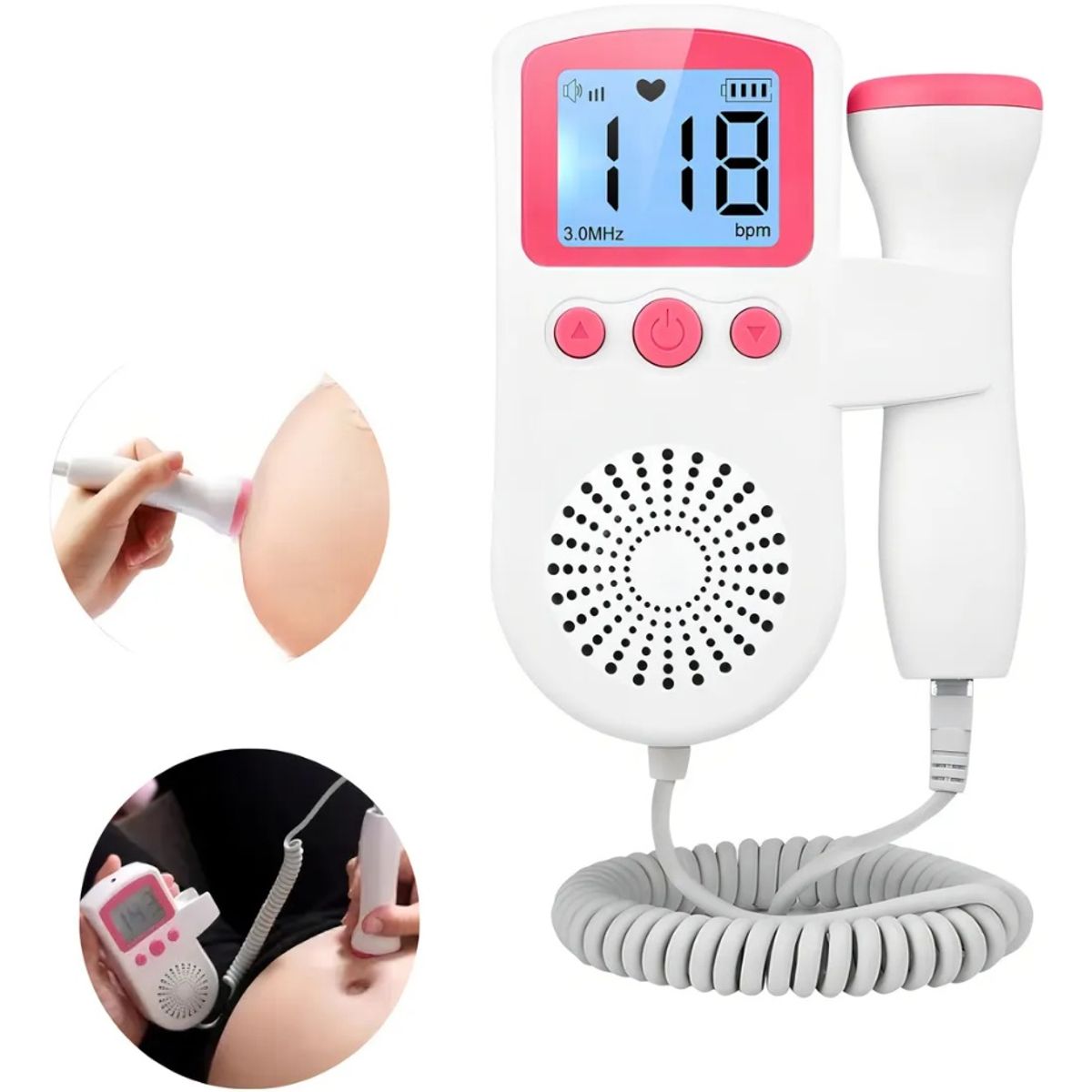 GENERICO - Monitor Fetal Doppler Portatil Latidos Fetales