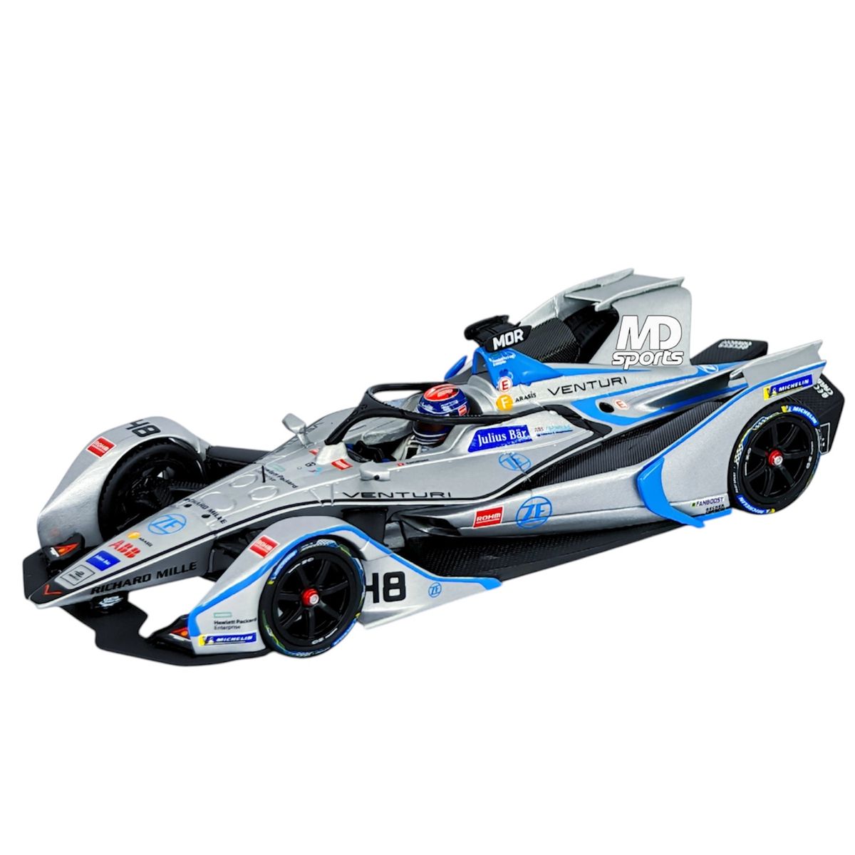 FORMULA 1 - Auto Formula E Venturi Season 5 2019 #48 Edoardo Mortara Caja Acrilica Minichamps 1:43