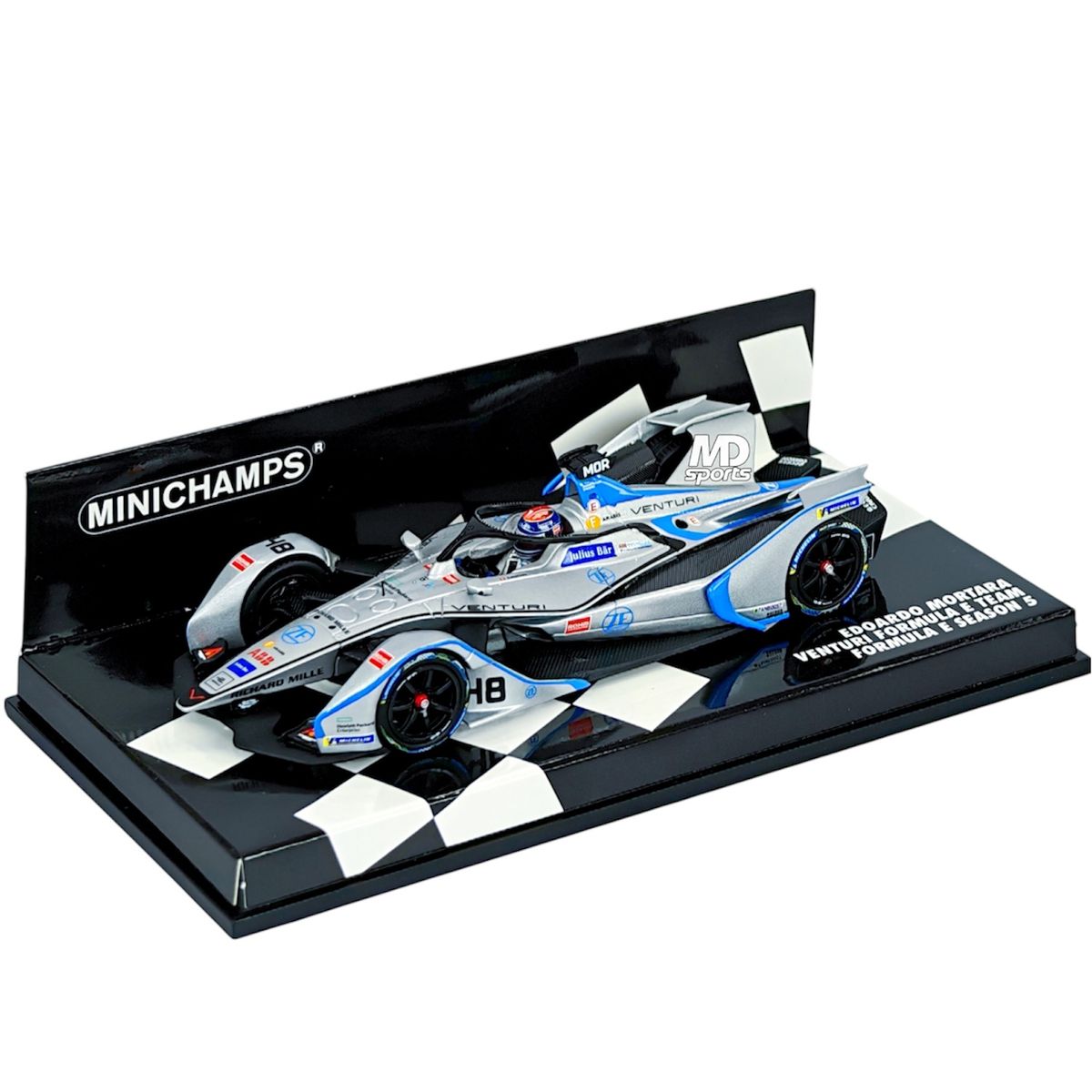 FORMULA 1 - Auto Formula E Venturi Season 5 2019 #48 Edoardo Mortara Caja Acrilica Minichamps 1:43