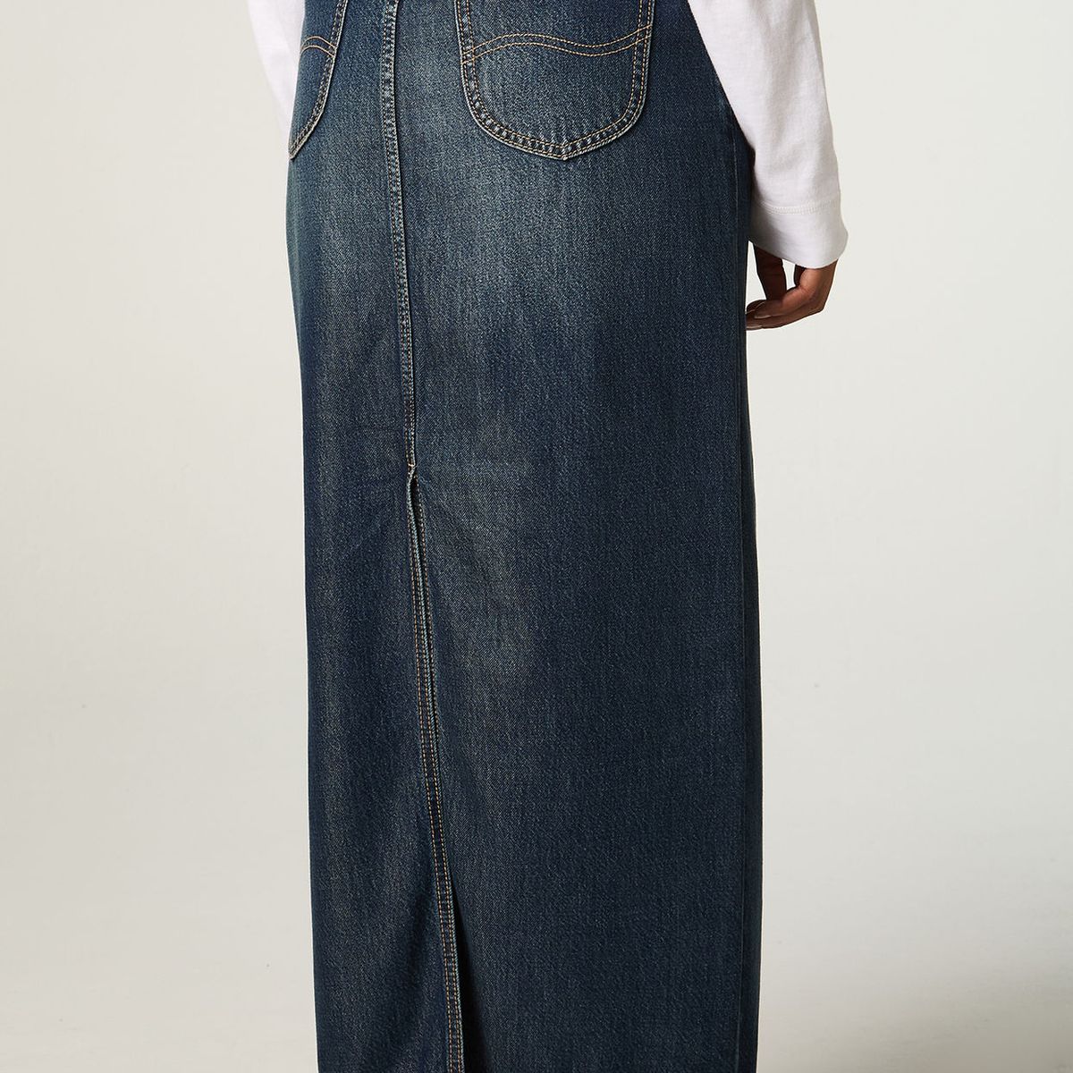 LEE - Falda Mujer Maxi Azul Straight