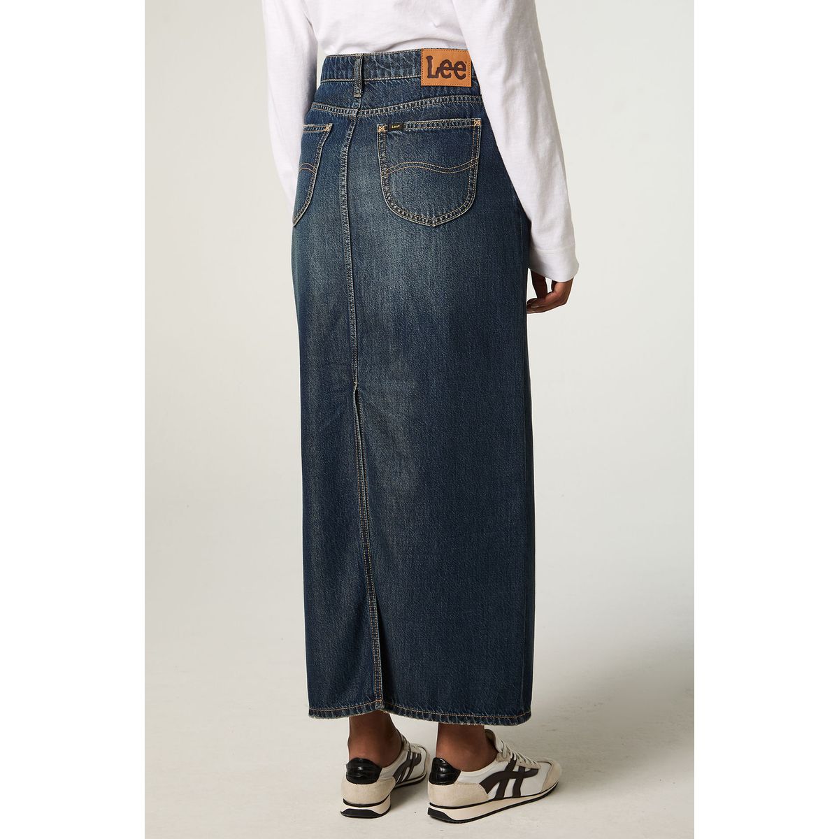 LEE - Falda Mujer Maxi Azul Straight