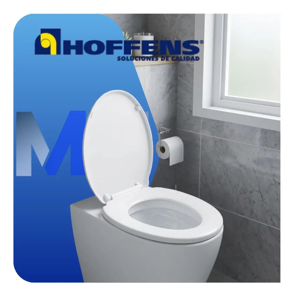 HOFFENS - Asiento Tapa Wc Redondo Reforzado Blanco Hoffens Premium