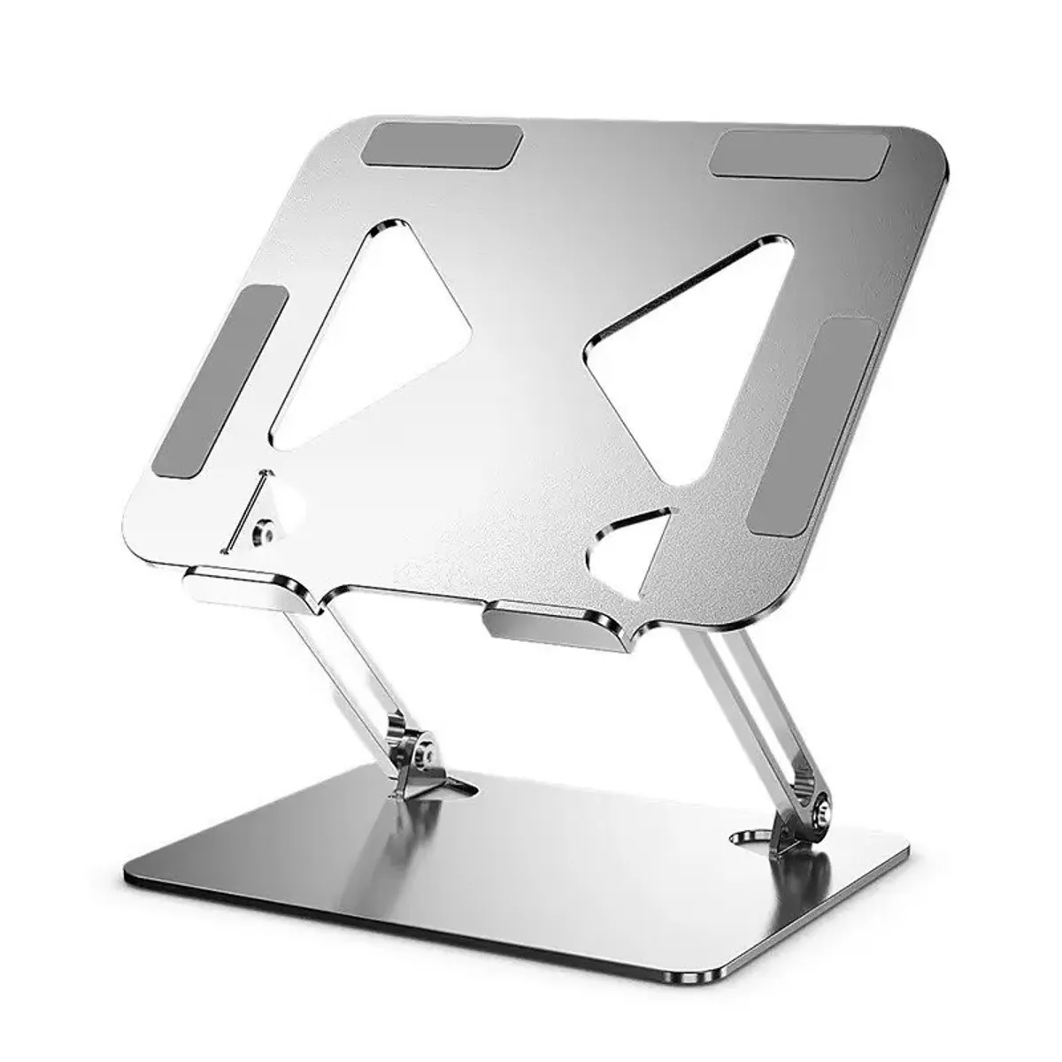 GENERICO - Soporte Laptop Ajustable De Aluminio Ergonómico Plegable Plateado