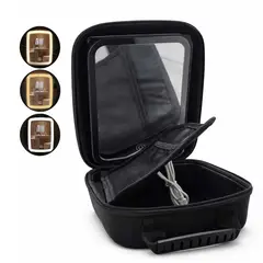 GENERICO - Maletín Cosmetiquero Viaje con Espejo LED Organizador Maquillaje Negro