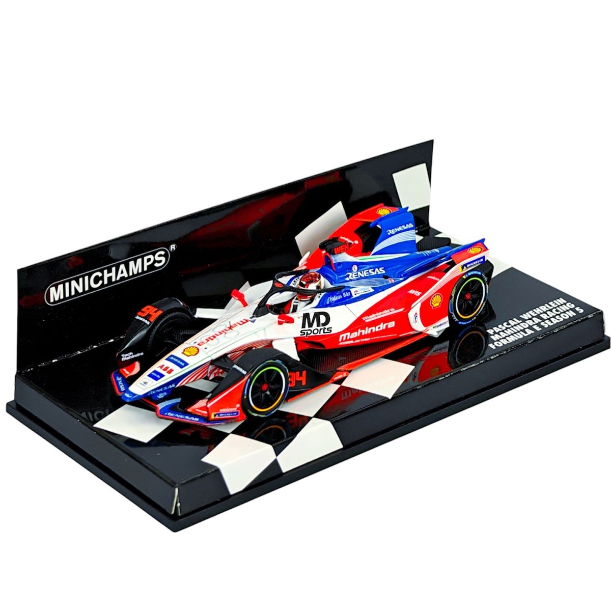 FORMULA 1 - Auto Formula E Mahindra Season 5 2019 #94 Pascal Wehrlein Caja Acrilica Minichamps 1:43
