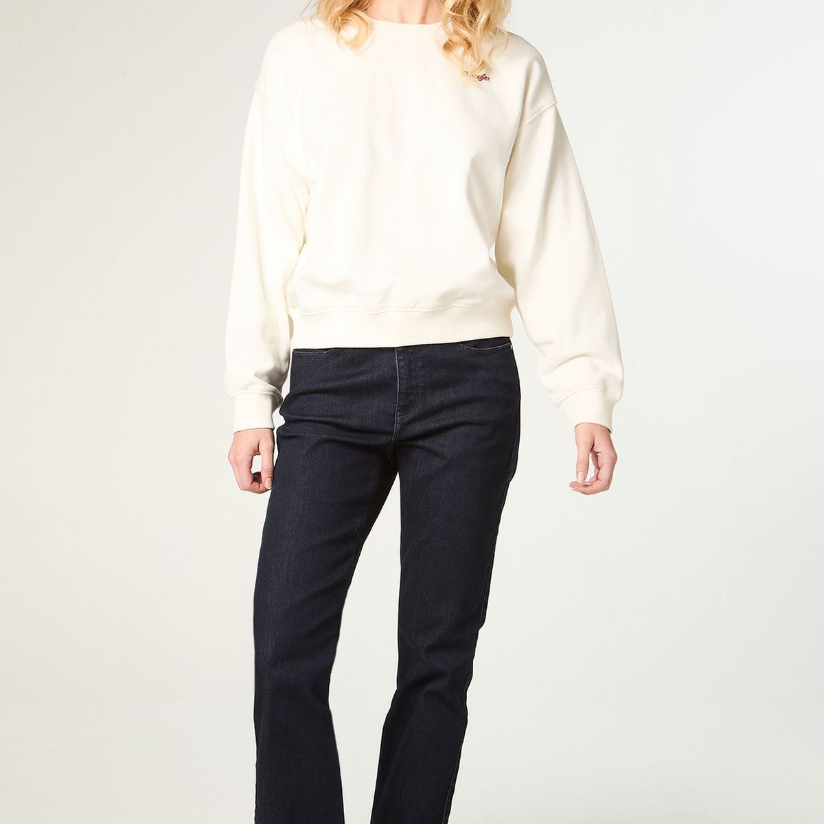 WRANGLER - Poleron Mujer Graphic Regular Fit Blanco