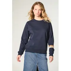 WRANGLER - Poleron Mujer Crewneck Regular Fit Azul