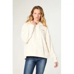 WRANGLER - Poleron Mujer Hoodie Regular Fit Blanco