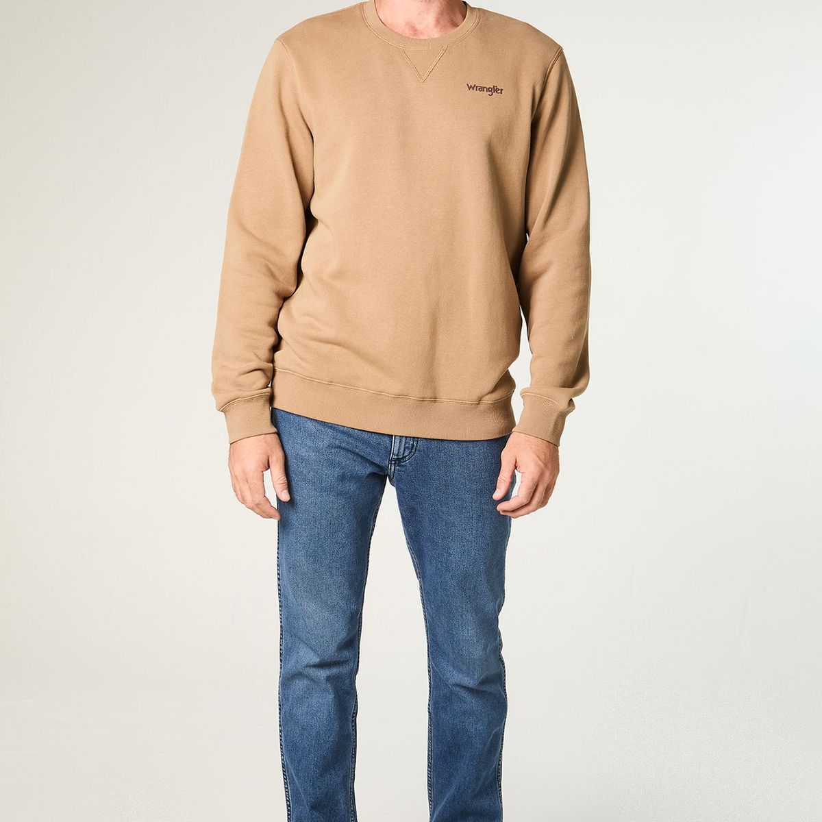 WRANGLER - Poleron Hombre Crewneck Graphic Regular Fit Beige