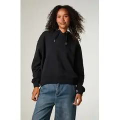 LEE - Poleron Mujer Regular Negro Hoodie