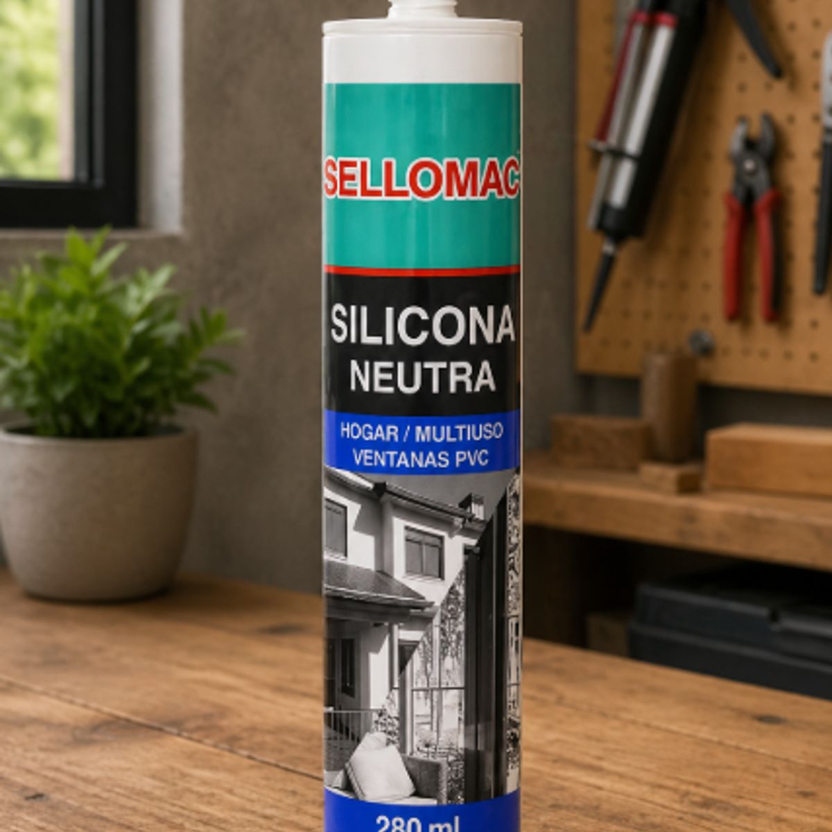 GENERICO - Silicona Neutra 280 Ml. Blanca Sellomac