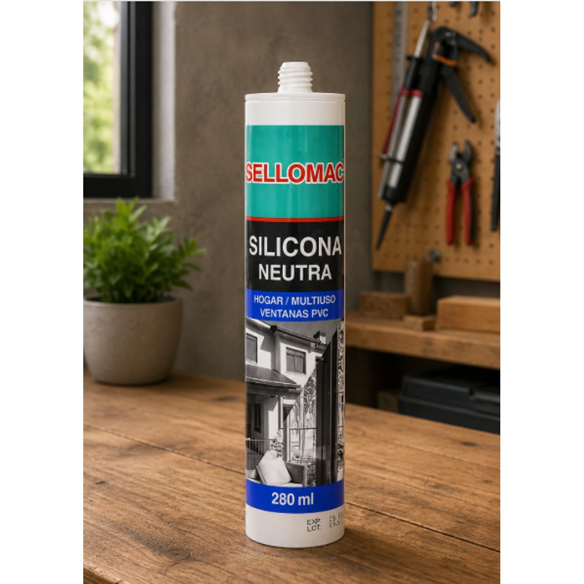 GENERICO - Silicona Neutra 280 Ml. Blanca Sellomac