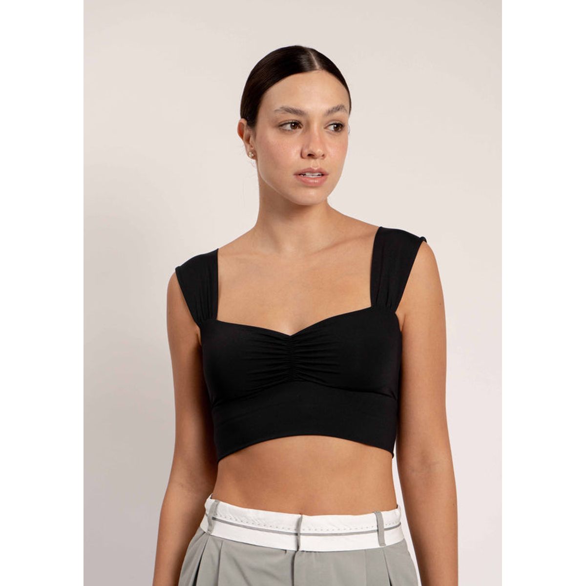 MARALTA - Crop Top Noche Escote Recogido Maralta