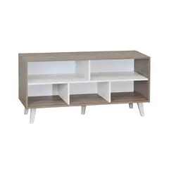 MOBIKIT - Rack Tv Luisiana Roble Santana - Blanco