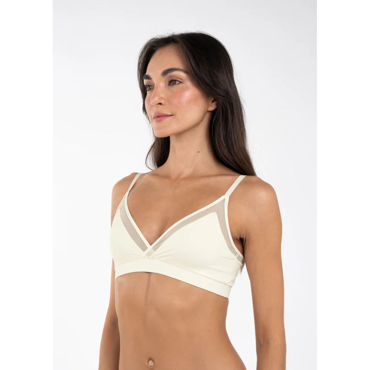 MARALTA - Top Sin Copas Encaje y Tul Coco de Mar  Maralta