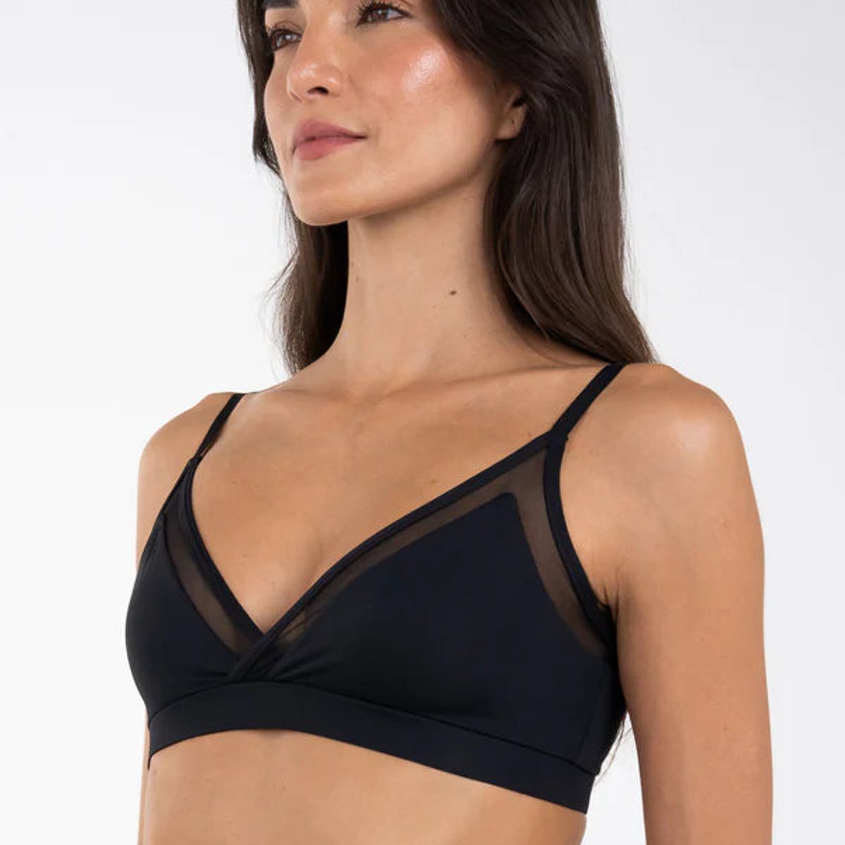 MARALTA - Top Sin Copas Encaje y Tul Coco de Mar  Maralta