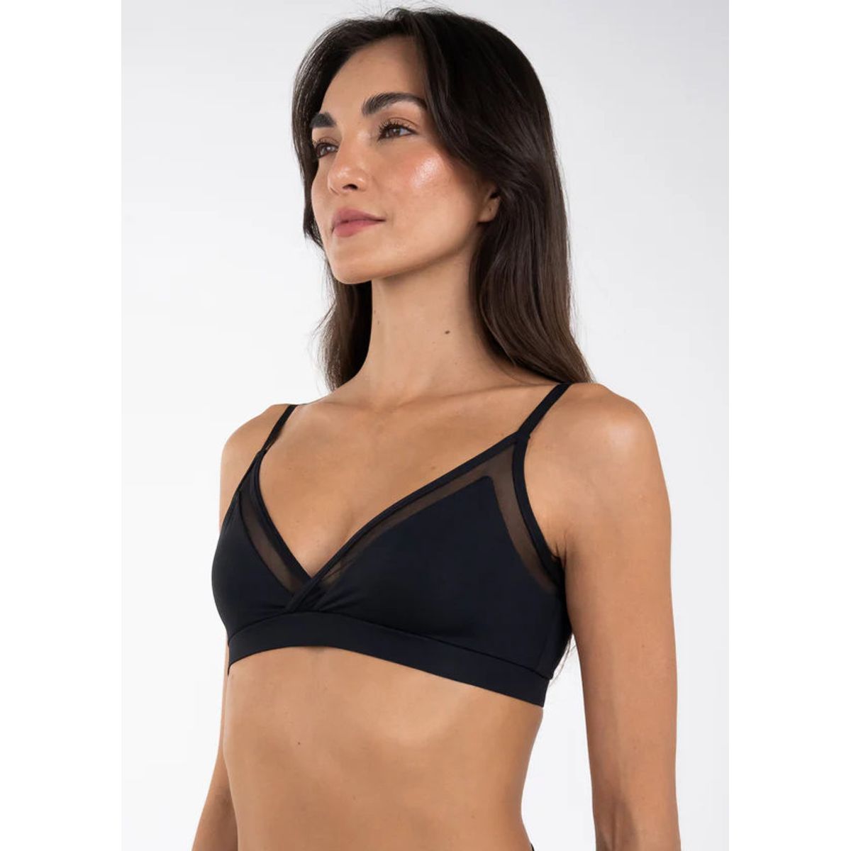 MARALTA - Top Sin Copas Encaje y Tul Coco de Mar  Maralta