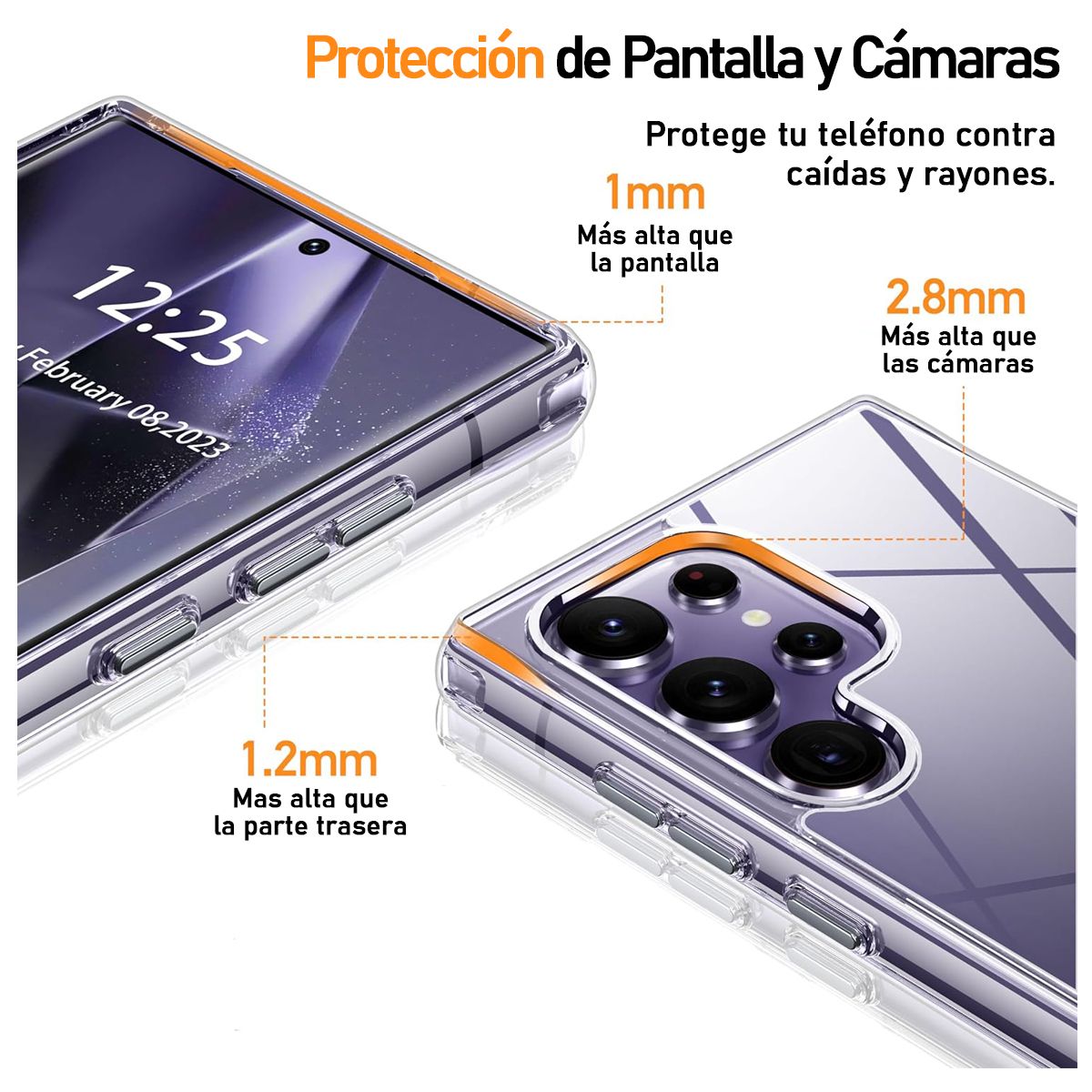 CELLBOX - Carcasa Rígida Delgada para Samsung S26 Ultra - Transparente