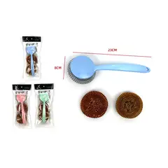 GENERICO - Esponja Acero Con Mango Surtido 3 Pcs 23X8 Cm Limpieza Cocina Hogar