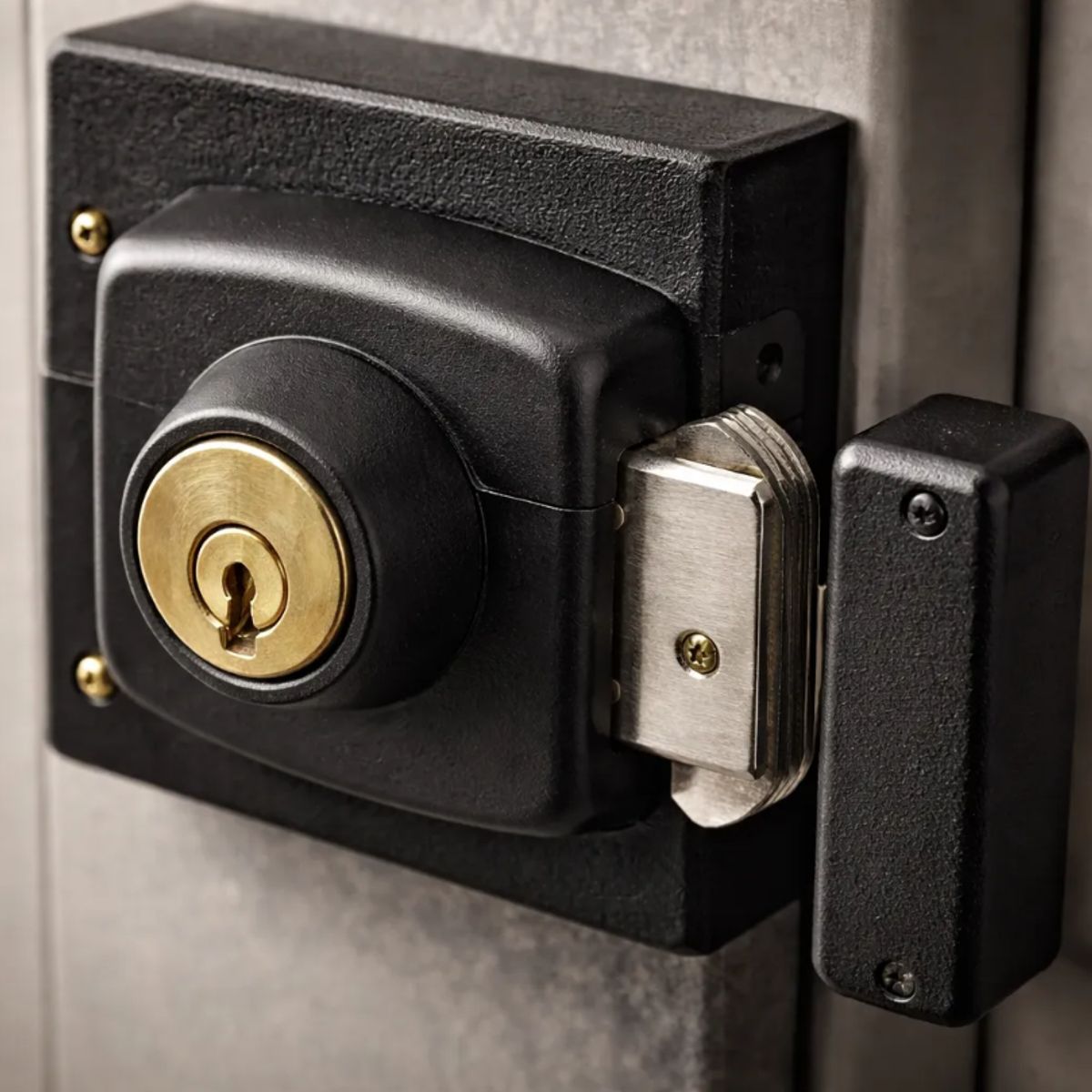 ODIS - Cerradura Sobreponer Odis 393 Puerta Corredera C. Metálica Negro