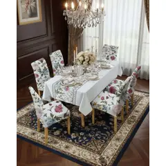 GENERICO - Set Comedor 6 Personas Mantel Antimanchas Y Fundas De Silla