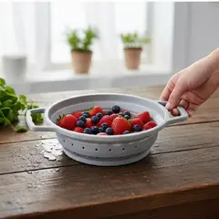 HOME LOGICS - Colador Plegable Pasta Escurridor de Silicona