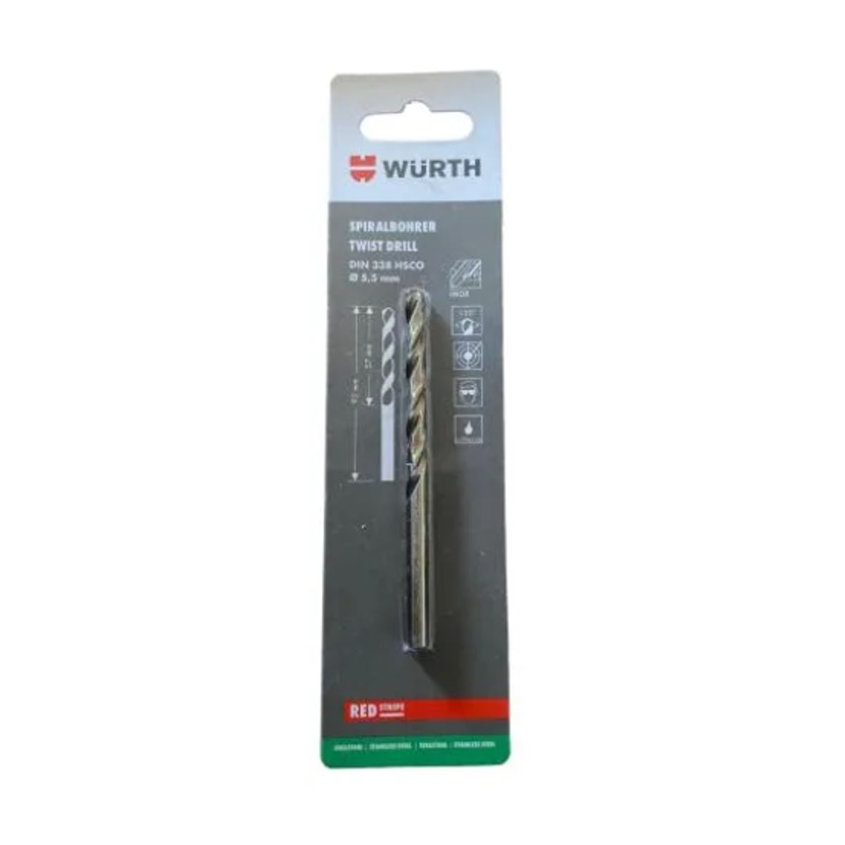 WURTH - Broca Cobalto 10.0 Mm Para Metal Profesional Wurth
