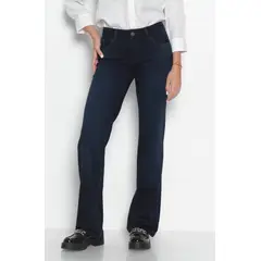 WADOS - JEANS MUJER RECTO TIRO MEDIO PRETINA BASICA UN BOTON