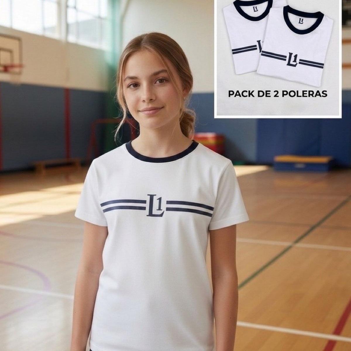 KOWHAI - Pack 2 Poleras Niña Deportiva Liceo 1