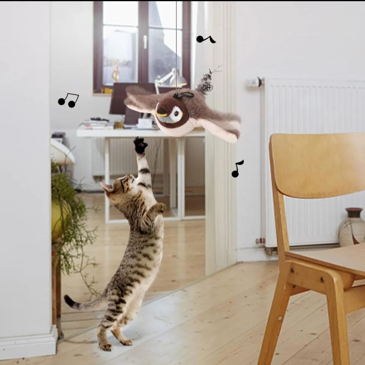 GENERICO - Pájaro Interactivo Eléctrico para gatos Juguete Con Sonido