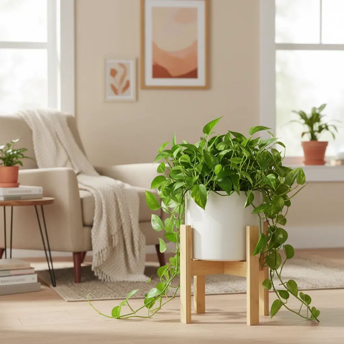 GENERICO - Set X 3 Soporte Alto De Madera Para Maceteros, Para Plantas 10cm, 20cm y 25cm de alto