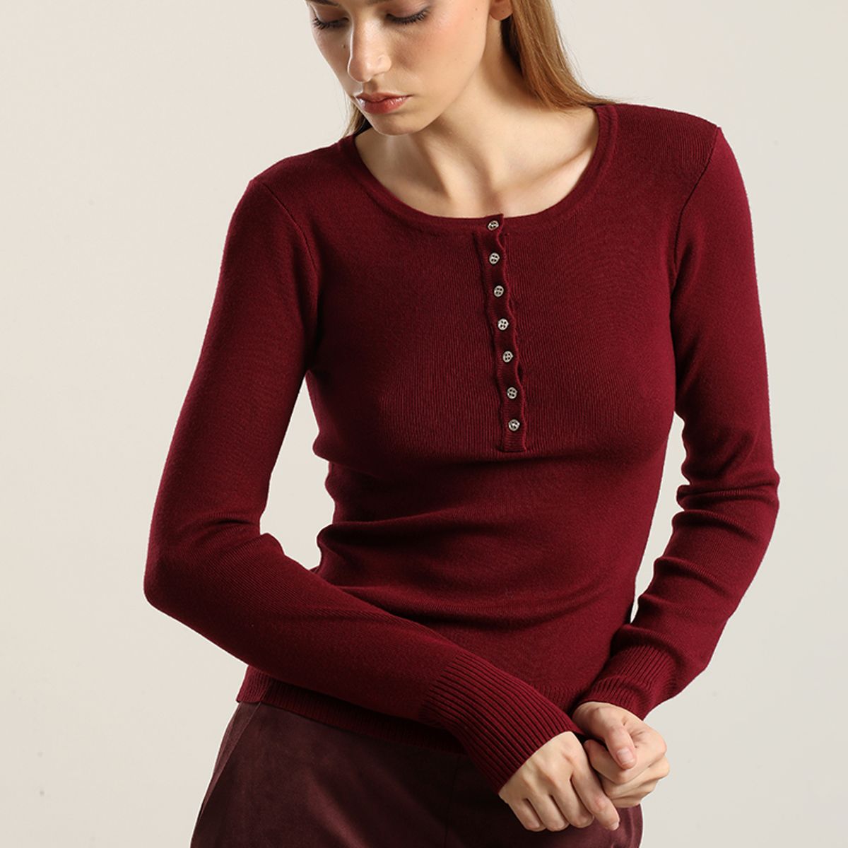 LIOLA - Jersey Punto Basico, Burdeo Liola