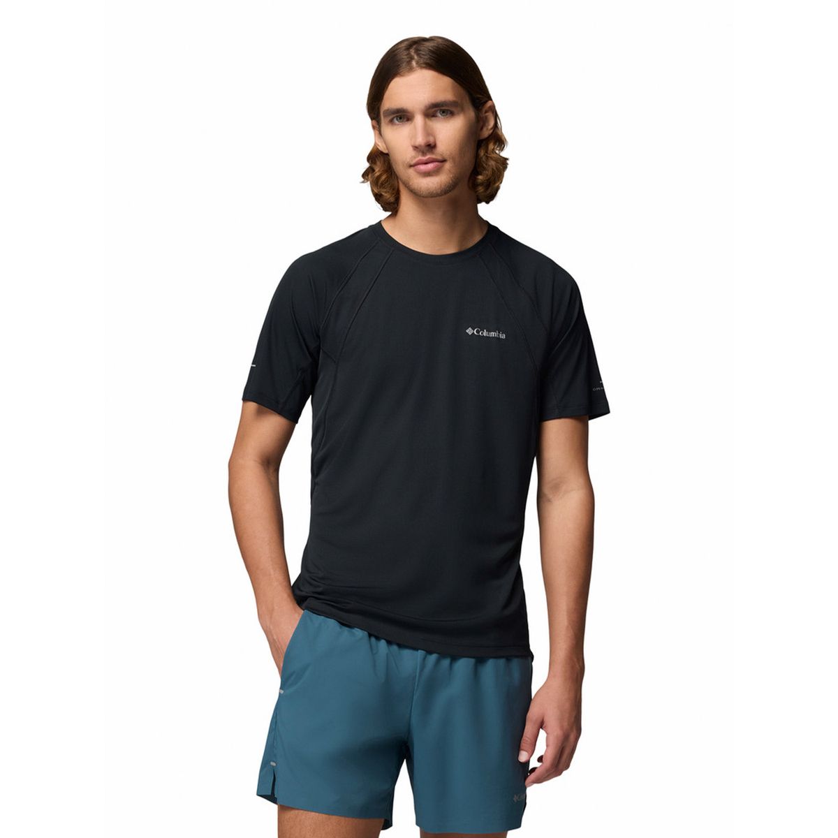 COLUMBIA - Polera MC Hombre Stealth Spring Negro COLUMBIA
