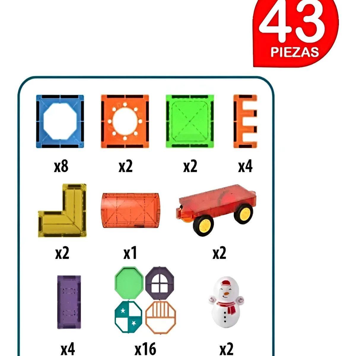 GENERICO - SET DE BLOCK MAGNETICO DE 43 PIEZAS