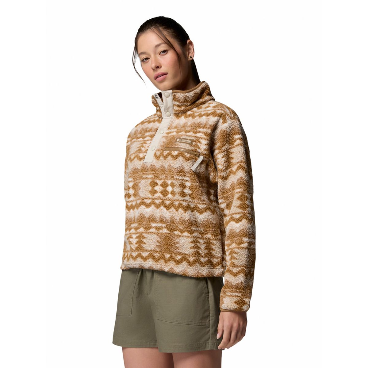 COLUMBIA - Polar Mujer Helvetia Half Snap Café COLUMBIA