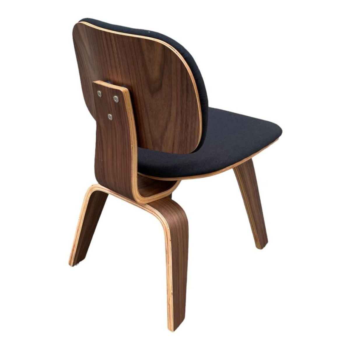 TENDENCIA HOME - Pack 2 silla comedor plywood tela Black madera walnut dcw (Réplica)