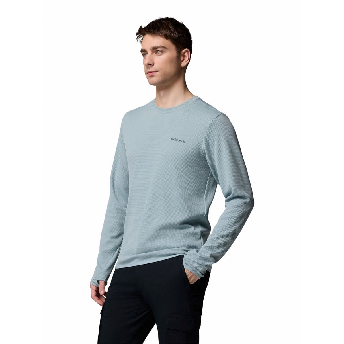 COLUMBIA - Polera ML Hombre Tech Trail Utility Celeste COLUMBIA