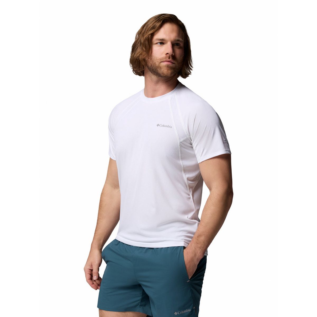 COLUMBIA - Polera MC Hombre Stealth Spring Blanco COLUMBIA