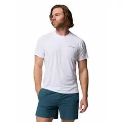 COLUMBIA - Polera MC Hombre Stealth Spring Blanco