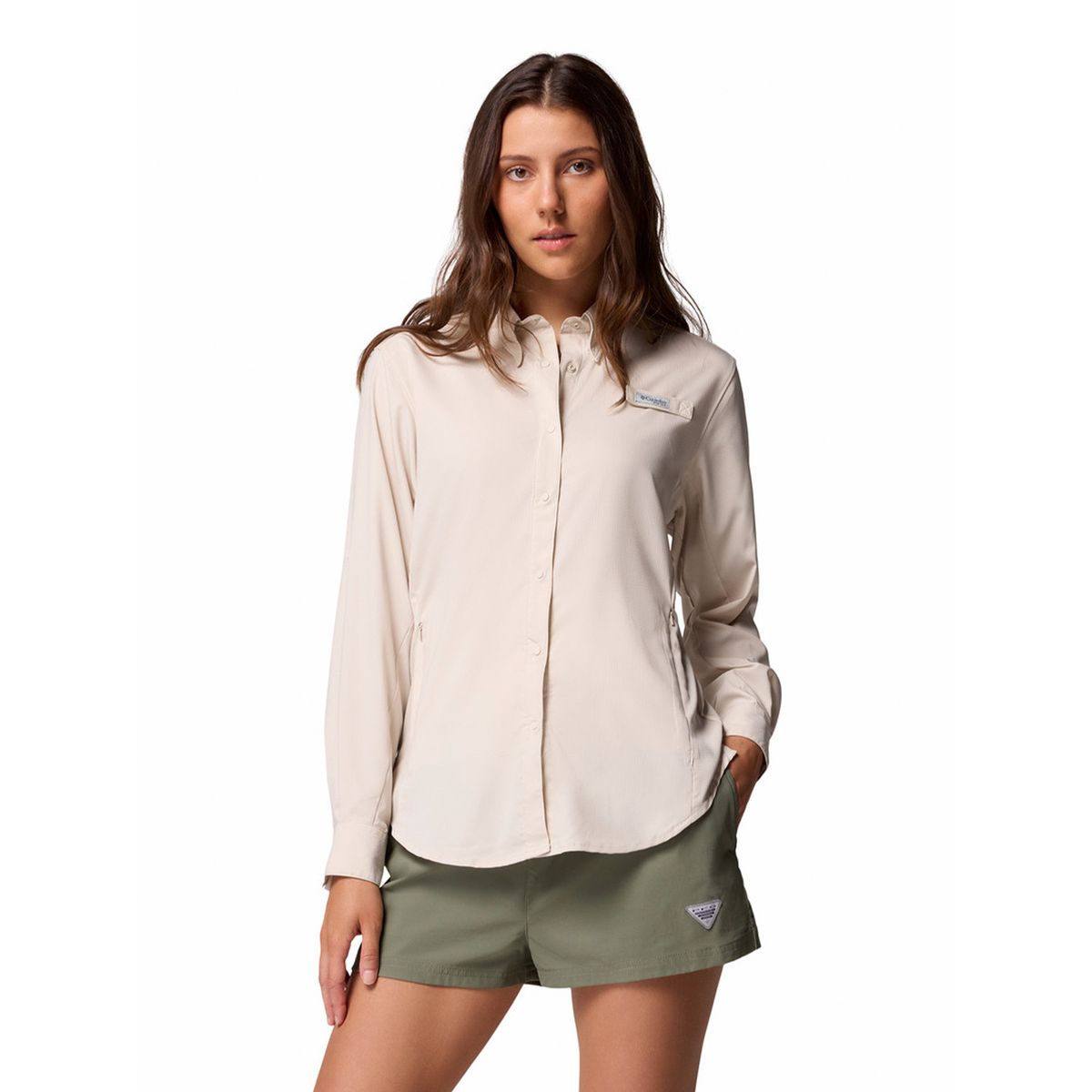 COLUMBIA - Blusa ML Mujer Tamiami II Beige COLUMBIA