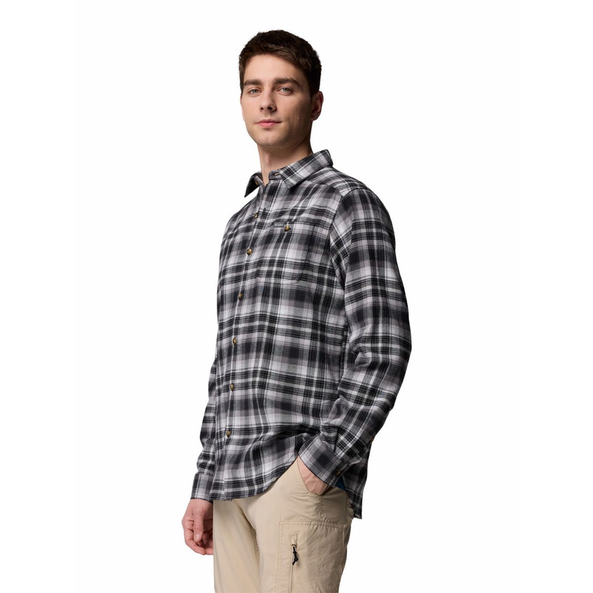 COLUMBIA - Camisa ML Hombre Cornell Woods Negro COLUMBIA