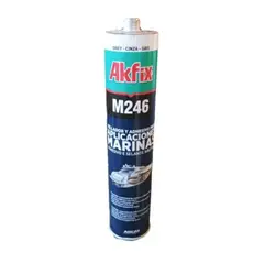 AKFIX - Sellador Adhesivo Aplicaciones Marinas Gris 310 Ml.
