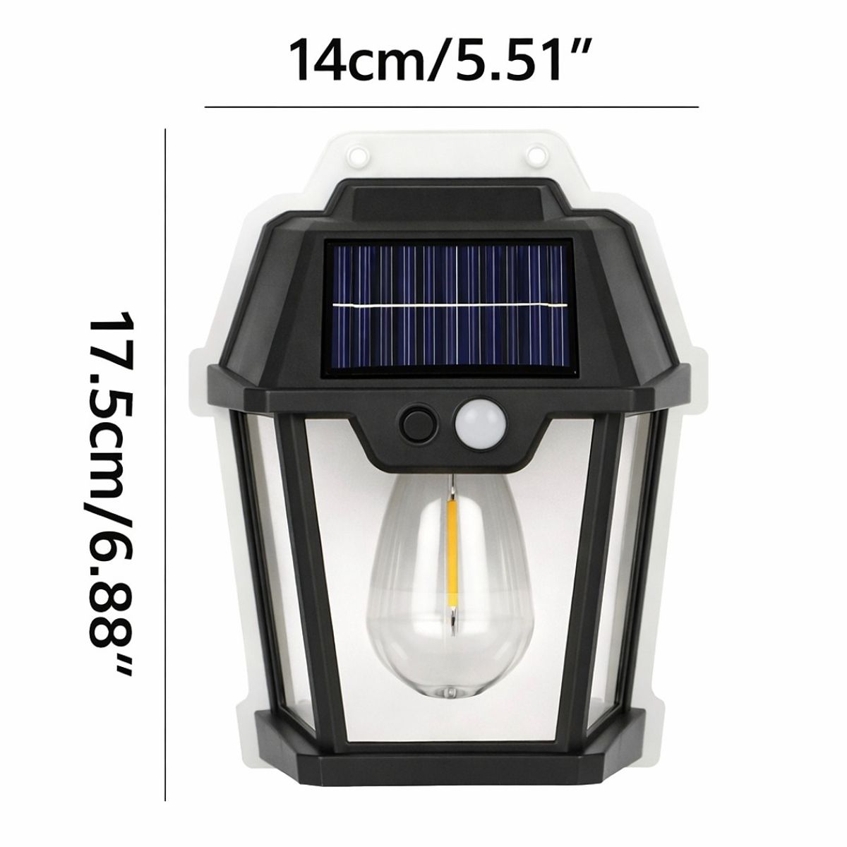 GENERICO - Lámpara Solar de Pared LED con Sensor de Movimiento para Exterior Impermeable