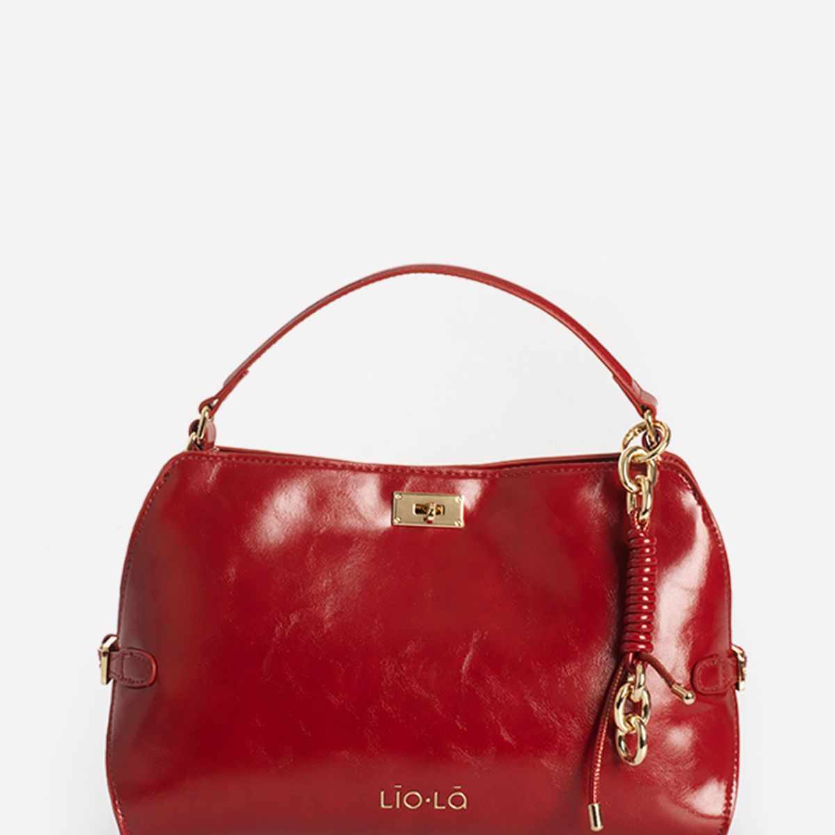 LIOLA - Cartera Charm, Simil Cuero, Rojo Liola