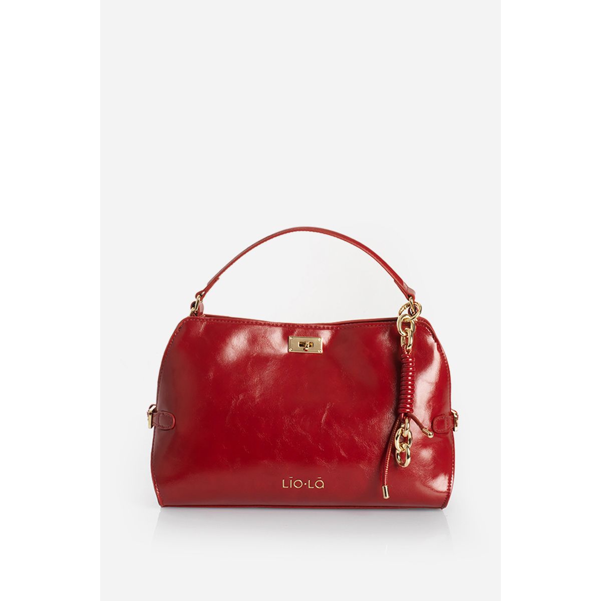 LIOLA - Cartera Charm, Simil Cuero, Rojo Liola